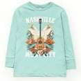 thumbnail image 1 of Nashville Music City Guitar Grunge - Youth Long Sleeve Graphic T-Shirt, 1 of 9