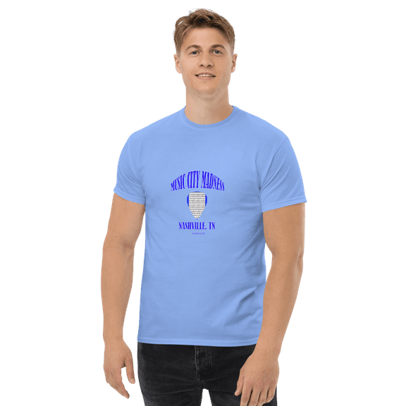 Nashville - Music City Madness - Unisex classic tee (Carolina Blue, XL)