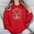 thumbnail image 1 of Nashville Music City Retro Southern Country Vibe Design Hoodie Shirt, up to size 5XL, 1 of 2