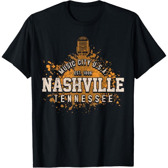 Nashville - Music City Tennessee Country Music Souvenir T-Shirt TShirt