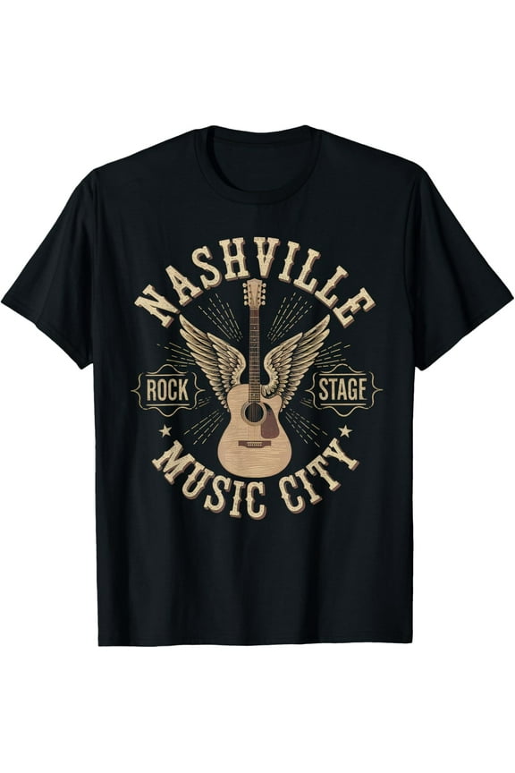 Nashville Music City Tshirt Women Men Tennessee Rock Country T-Shirt Tops Tee