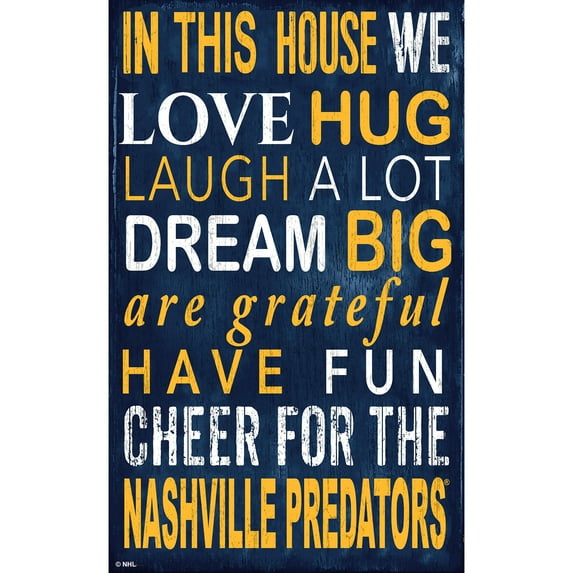 Nashville Predators 11" x 19" In This House Sign