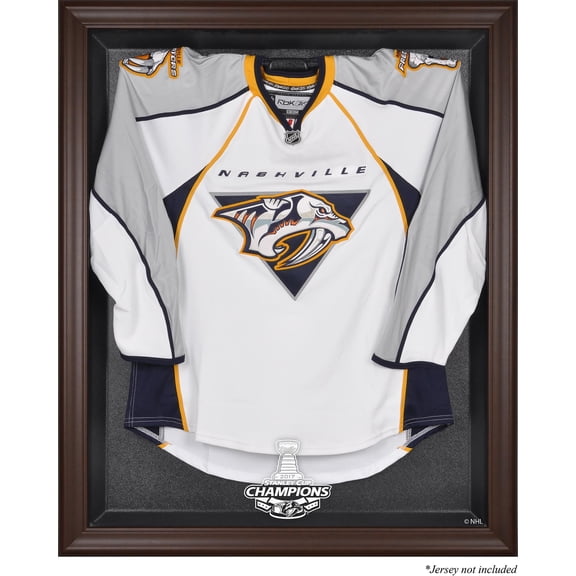 Nashville Predators 2017 Stanley Cup Champions Brown Framed Jersey Display Case - Fanatics Authentic Certified