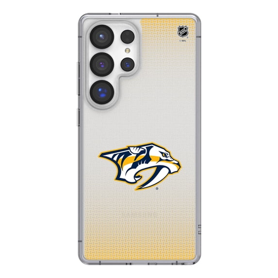 Nashville Predators Linen Logo Galaxy Clear Case