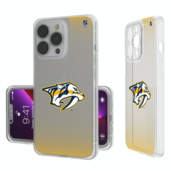 Nashville Predators Linen Logo iPhone Clear Case