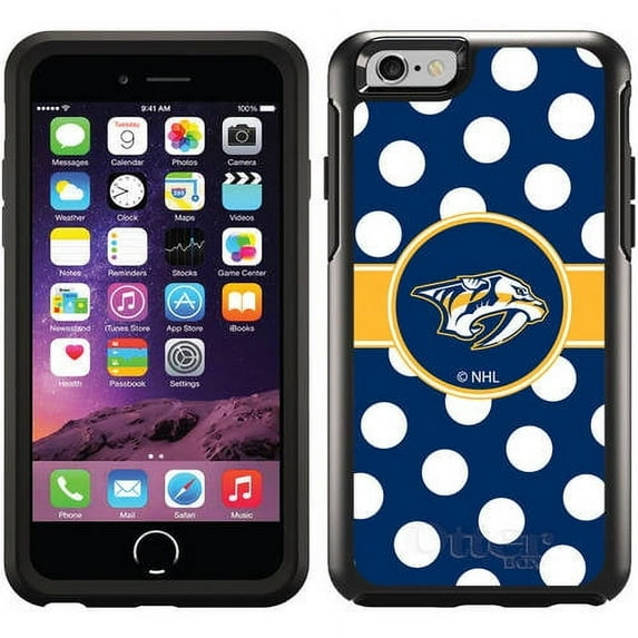 Nashville Predators Polka Dots Design on OtterBox Symmetry Series Case for Apple iPhone 6