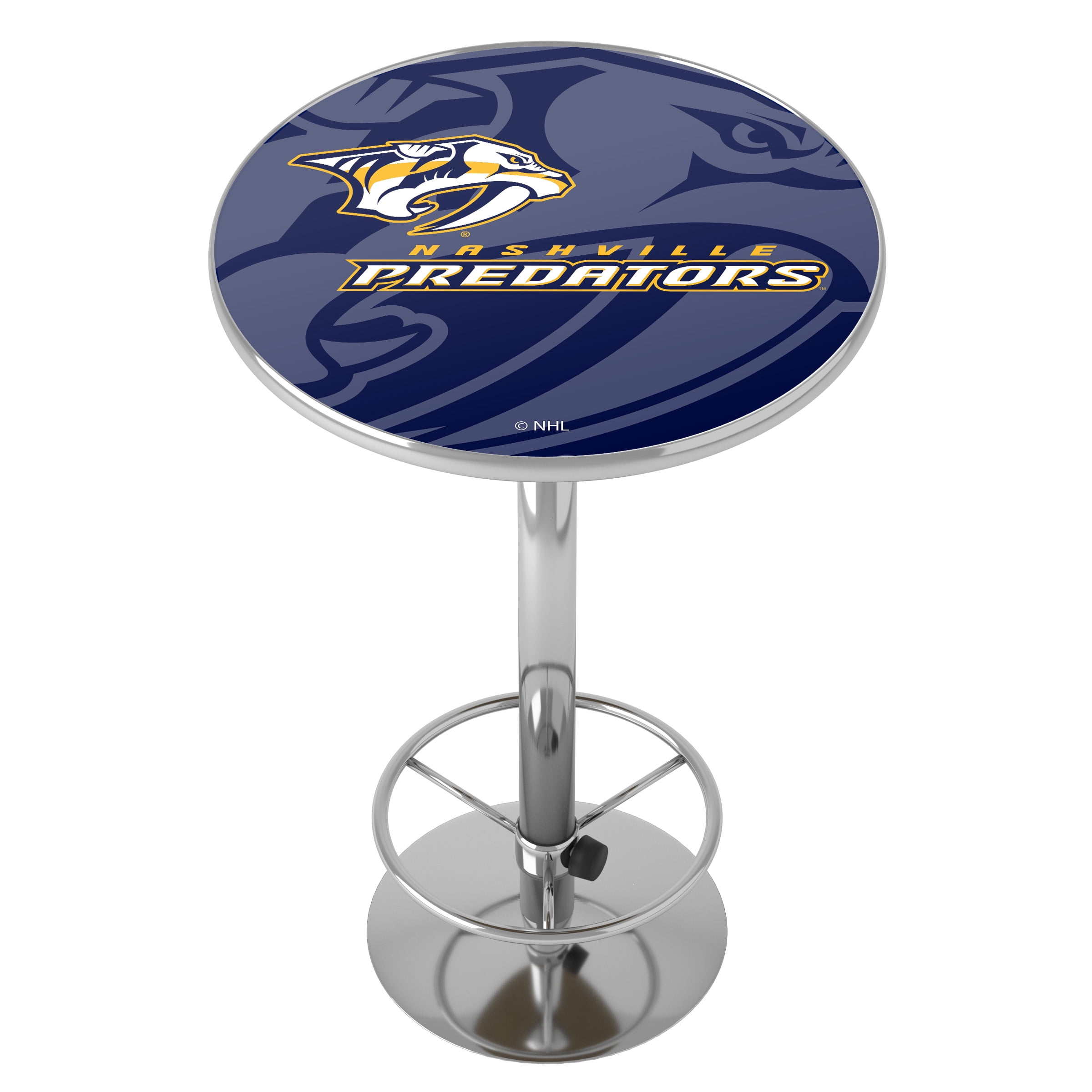 Nashville Predators Watermark Bar Table with Adjustable Footrest and Acrylic Top