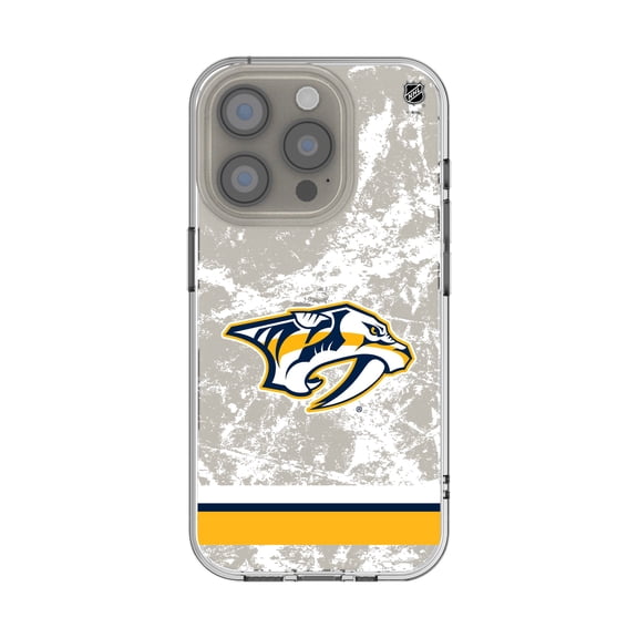 Nashville Predators iPhone Stripe Clear Ice Case