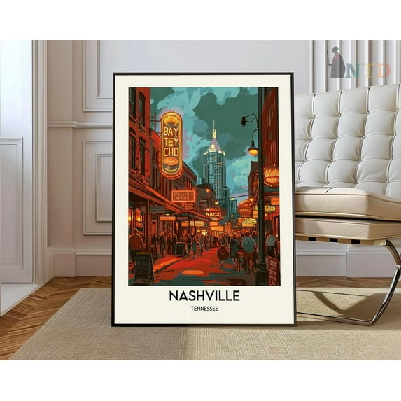 Nashville Print, Nashville Wall Art, Nashville Poster, Nashville Photo, Nashville Poster Print, Nashville City Poster, Nashville Tennessee Wall Art, Modern Wall Decor, 8x12 UNFRAMED