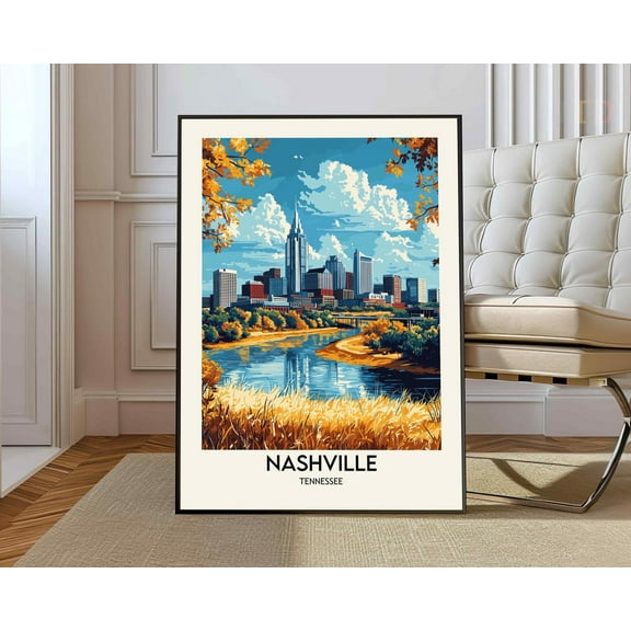 Nashville Print, Nashvillenashville Poster, Nashville Photo, Nashville Poster Print, Nashville, Nashville Tennesse Wall Art, Modern Wall Decor, 12x18 UNFRAMED