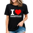 thumbnail image 1 of Nashville Shirt I love Nashville T-Shirt for Women Black 4X-Large, 1 of 4