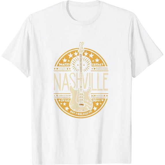 Nashville Shirts for Women Tennessee Country Music Festival Tshirt Vintage Guitar Graphic Tees Rock and Roll Tennessee Tops