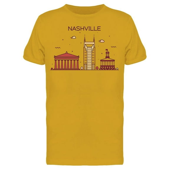 Nashville Skyline T-Shirt Men -Image by Shutterstock, Male 3X-Large