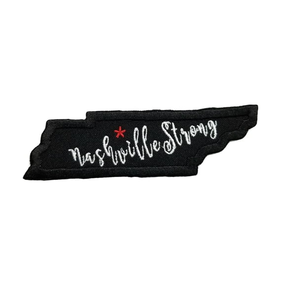 Nashville Strong Tennessee Strong Cookeville Strong Embroidered\Applique Iron On Patch