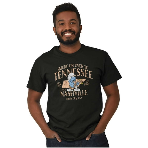 Nashville TN Country Music Smurfs Men's Graphic T Shirt Tees Brisco Brands S