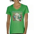 thumbnail image 1 of Nashville TN The Music City Women's V-Neck T-shirt Country Cowgirl Boots and Hat, 1 of 7