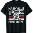 thumbnail image 1 of Nashville Tennessee Fire Department Thin Red Line Fireman T-Shirt TShirt, 1 of 4