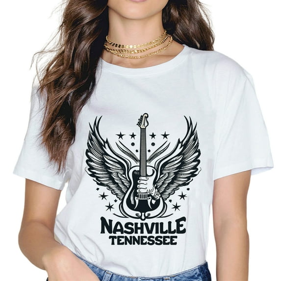 Nashville Tennessee Guitar Country Music City Guitarist Gift T-Shirt