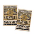 thumbnail image 1 of Nashville, Tennessee, Music City, USA, Microphone, Blue and Gold (4x6 Birch Wood Postcards, 2-Pack Stationary, Rustic Home Wall Decor), 1 of 5