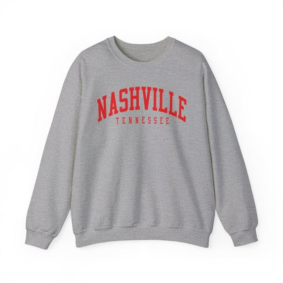 Nashville Tennessee TN Sweatshirt Gifts Crew Neck Shirt Long Sleeve Unisex
