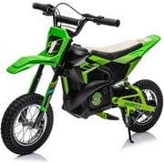 Nasitip 24 V Powered Ride-On Toy Motocross with Twist Grip Throttle and Metal Suspension