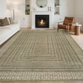 thumbnail image 1 of Nasitip Modern Geometric Stripe Brown 5'x7' Area Rugs for Living Room Soft Low Pile Non-Sliping, Machine Washable, 1 of 7