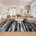 thumbnail image 1 of Nasitip Modern Stripe Black and Gray 5'x7' Area Rugs for Living Room Soft Low Pile Non-Sliping, Machine Washable, 1 of 7