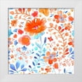 thumbnail image 1 of Naskrent, Delores 12x12 White Modern Wood Framed Museum Art Print Titled - Scarlet and Sky Garden, 1 of 4