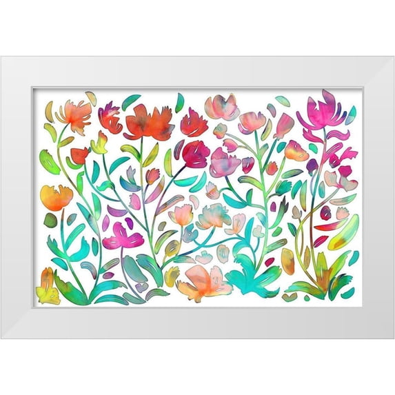 Naskrent, Delores 14x11 White Modern Wood Framed Museum Art Print Titled - Foliage in July