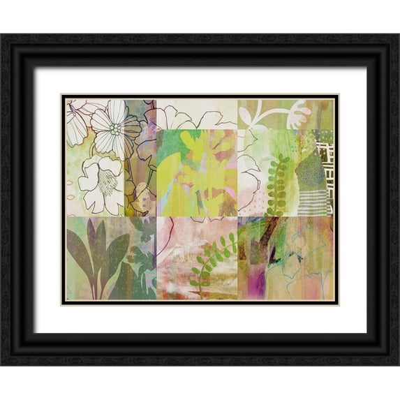 Naskrent, Delores 14x12 Black Ornate Wood Framed with Double Matting Museum Art Print Titled - Sage Obscurity I