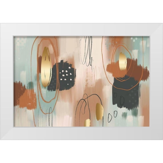 Naskrent, Delores 18x13 White Modern Wood Framed Museum Art Print Titled - Baked Clay