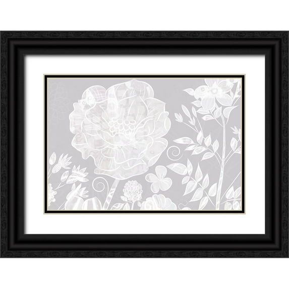 Naskrent, Delores 18x14 Black Ornate Wood Framed with Double Matting Museum Art Print Titled - Field Poppy