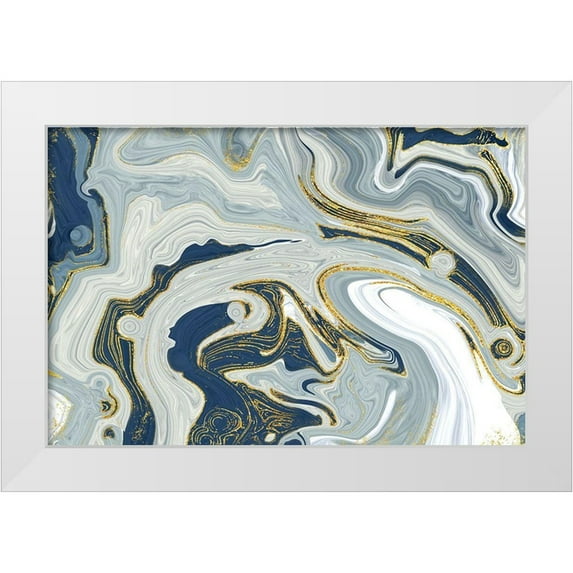 Naskrent, Delores 32x23 White Modern Wood Framed Museum Art Print Titled - Marble Heaven