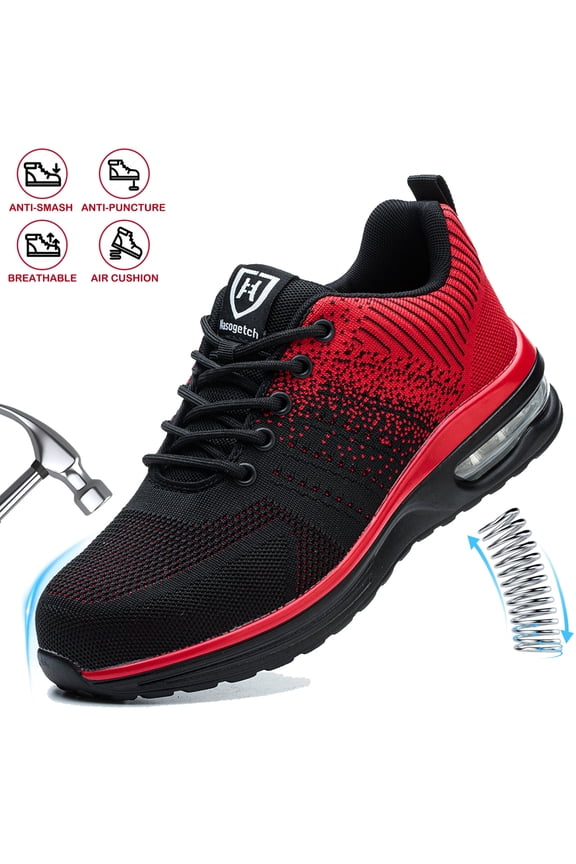 Steel Toe Shoes for Men Women Lightweight Comfortable Work Shoes Non-slip Safety Sneakers