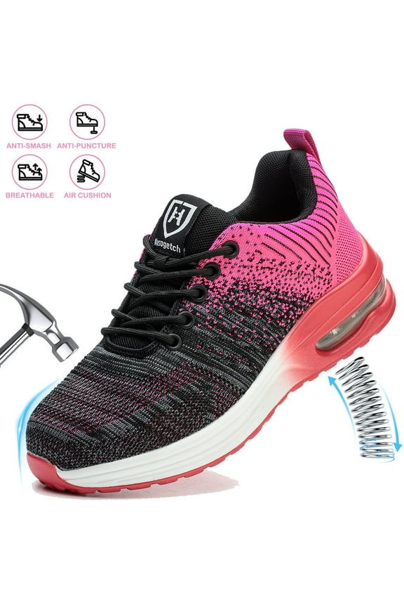 Steel Toe Shoes for Men Women Lightweight Comfortable Work Shoes Non-slip Safety Sneakers