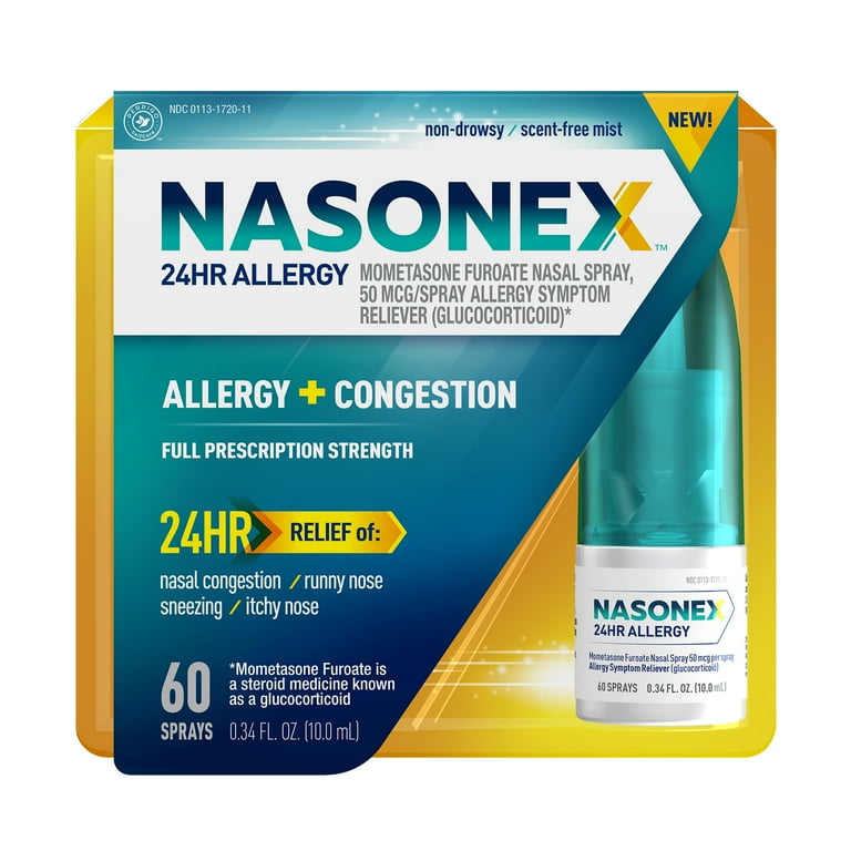 Children's Nasonex 24HR Allergy Nasal Spray, 24 Hour Non Drowsy Allergy  Medicine, 10.0ML 