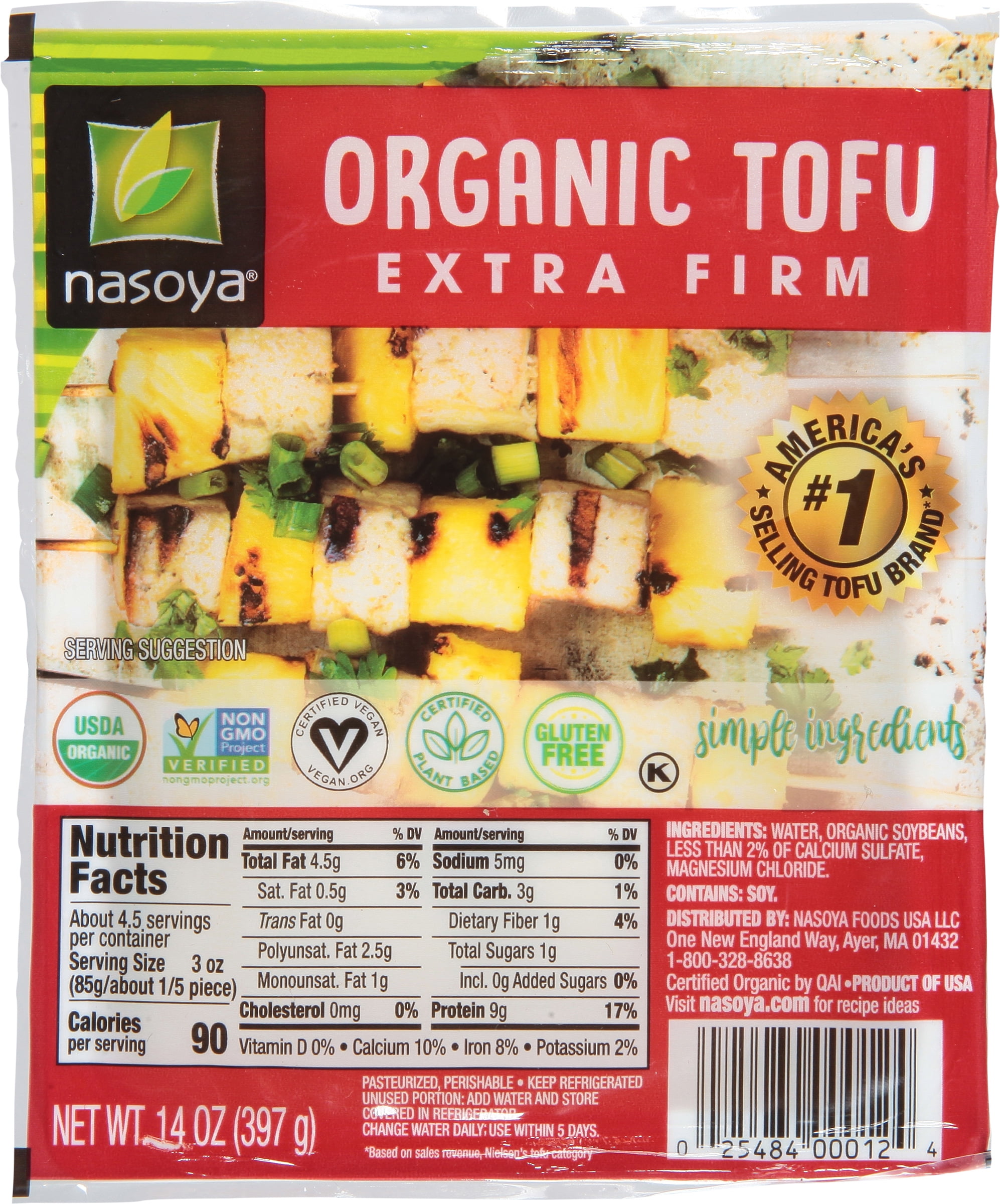 Nasoya Refrigerated Soy Extra Firm Organic Tofu, 14 oz
