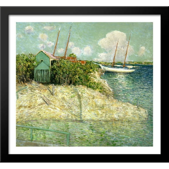 Nassau, Bahamas 30x28 Large Black Wood Framed Print Art by Julian Alden Weir