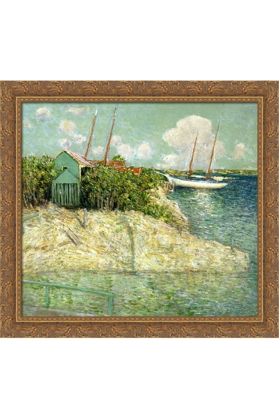 Nassau, Bahamas 30x28 Large Gold Ornate Wood Framed Canvas Art by Julian Alden Weir