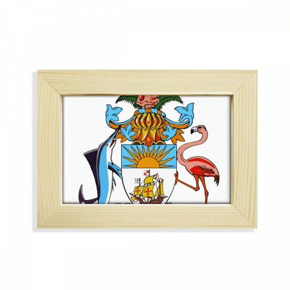 Nassau Bahamas National Emblem Desktop Decorate Photo Frame Picture Art Painting 5x7 inch