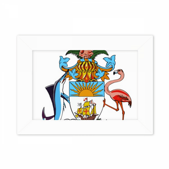 Nassau Bahamas National Emblem Photo Mount Frame Picture Art Painting Desktop 5x7 inch