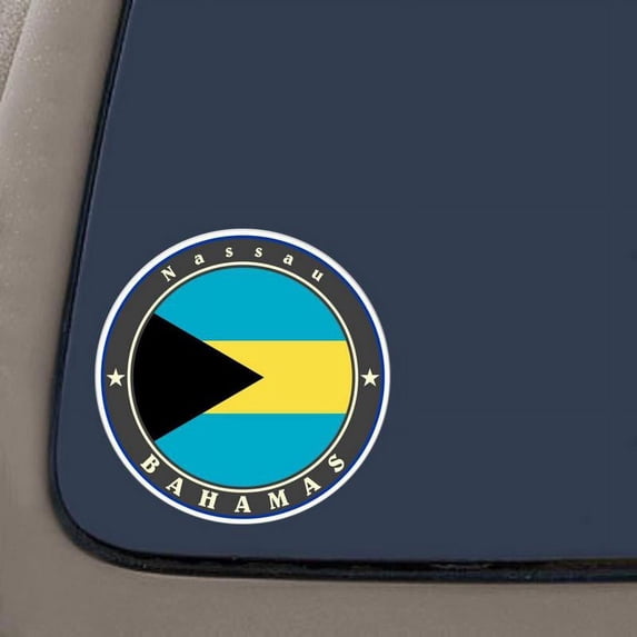 Nassau Bahamas Sticker/Decal | Vinyl Sticker | 4-Inches | **2-Pack** | Car Truck Van SUV Laptop Macbook Wall Decals
