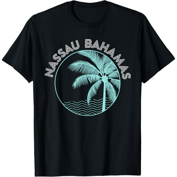 Nassau Bahamas Vintage Printed Sunset T-shirt T-Shirt