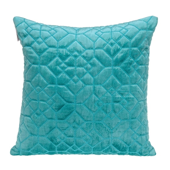 Nassau Collection 20" Aqua Blue Transitional Quilted Throw Pillow