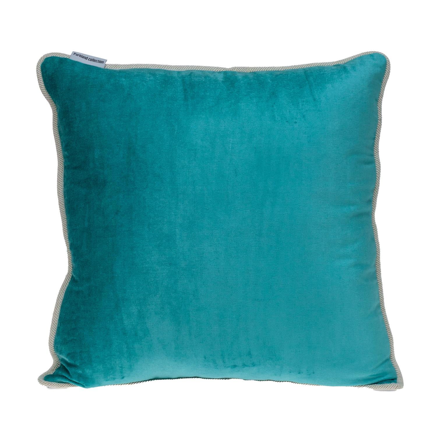 Nassau 20" Multicolor Cotton and Velvet Reversible Throw Pillow