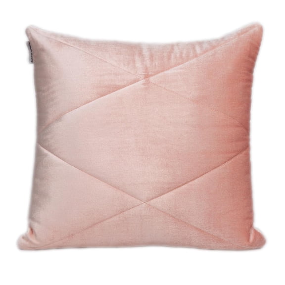 Nassau Collection 20" Pink Transitional Quilted Square Throw Pillow
