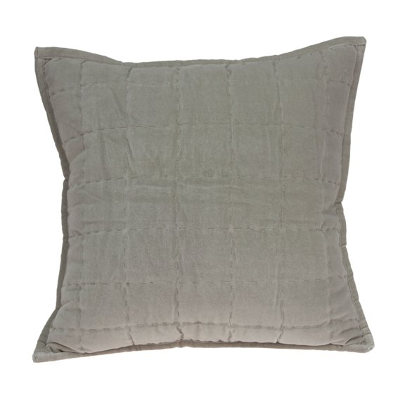 Nassau Collection 20' Solid Gray Handloomed Transitional Square Throw Pillow