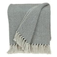 thumbnail image 1 of Nassau Collection Gray Transitional Woven Handloom Throw Blanket 52 x 67", 1 of 4