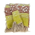 thumbnail image 1 of Nassau Collection Rust and Yellow Eclectic Style Throw Blanket  52" x 67", 1 of 5
