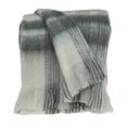 thumbnail image 1 of Nassau Collection White and Gray Transitional Handloom Throw Blanket 52" x 67", 1 of 5
